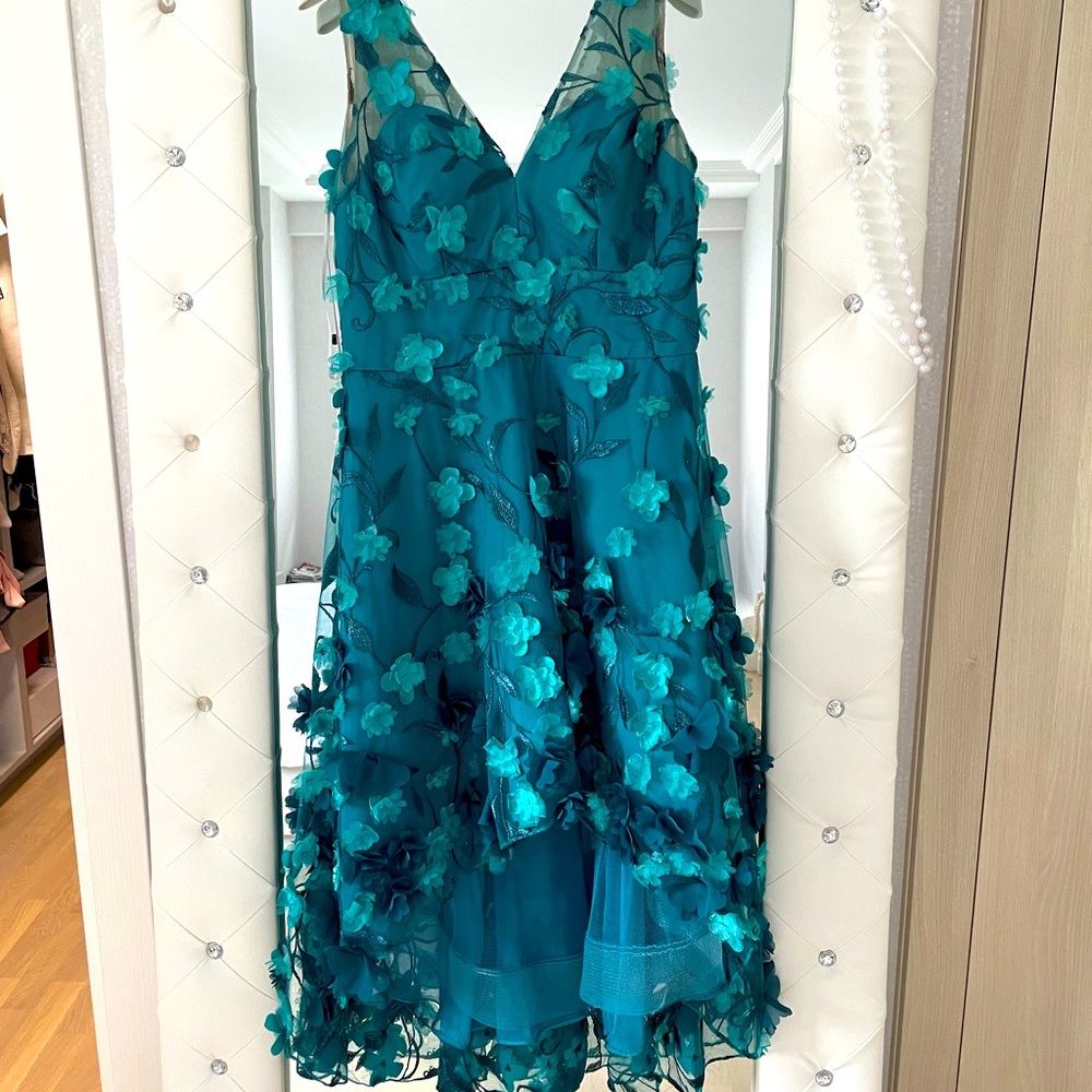 Marchesa Notta 3D Floral Dress